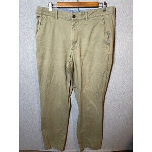 LL Bean Men's Classic Fit Chinos Khaki Cotton Blend Casual Pants Size 34x32